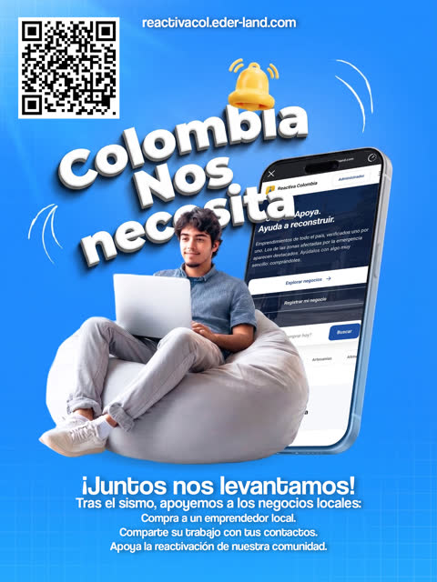 Afiche de la campaña Reactiva Colombia